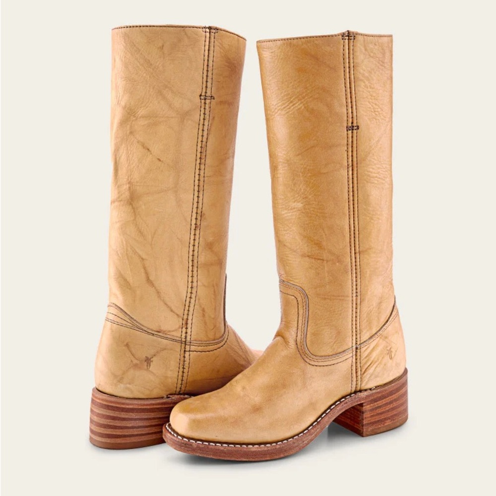 ISO Frye Campus boots size: 7 in banana